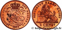 BELGIO 1 Centime lion monogramme de Léopold II légende en français 1901 