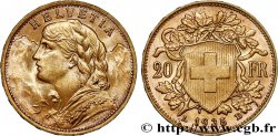 OR, PALLADIUM ET PLATINE INVESTISSEMENT 20 Francs  Vreneli   1935 Berne
