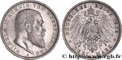 GERMANY - WÜRTTEMBERG 3 Mark Guillaume 1908 Stuttgart
