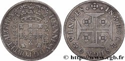 PORTUGAL (KINGDOM OF) AND BRAZIL - JOHN V Cruzado Novo (480 Reis) 1750 Lisbonne