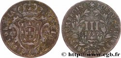 PORTUGAL - MARIE Ier 3 (III) Réis  1797  TTB 