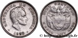 COLOMBIA 10 Centavos Simon Bolivar 1938  q.BB 