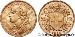 GOLD, PALLADIUM & PLATINUM INVESTMENT 20 Francs &nbsp;Vreneli&nbsp;  1935 Berne