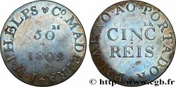 MADERA 50 Réis Token 1802 