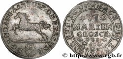 DEUTSCHLAND - BRAUNSCHWEIG-WOLFENBUTTEL 6 Mariengroschen (1/6 Thaler), frappe au cheval au nom de Rudolphe Auguste 1697 