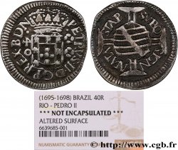 BRÉSIL - PIERRE II DU PORTUGAL 40 Reis  n.d. Rio de Janeiro TTB 