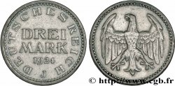 ALLEMAGNE 3 Mark aigle 1924 Hambourg