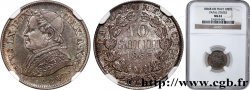 ITALIA - STATO PONTIFICIO - PIE IX (Giovanni Maria Mastai Ferretti) 10 Soldi Pie IX an XXI 1866 Rome