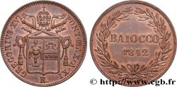ITALY - PAPAL STATES - GREGORY XVI (Bartolomeo Alberto Cappellari) 1 Baiocco armes du vatican an XI 1842 Rome