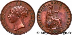 UNITED KINGDOM 1/2 Penny Victoria tête jeune 1853 Londres