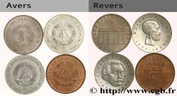 ALLEMAGNE RÉPUBLIQUE DÉMOCRATIQUE Lot 4 x 5 Mark Heinrich Hertz n.d  TTB+ 