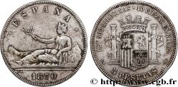 ESPAGNE 5 Pesetas 1870 Madrid TB+ 