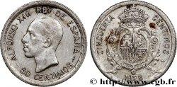 ESPAGNE 50 Centimos Alphonse XIII  1926 Madrid TTB+ 