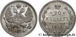 RUSIA 20 Kopecks Nicolas II 1915 Saint-Petersbourg EBC 