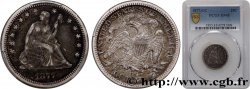 ÉTATS-UNIS D AMÉRIQUE 1/4 Dollar “Seated Liberty” 1877 Carson City TTB45 PCGS