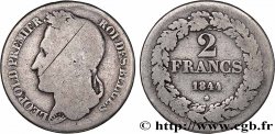 BELGIQUE - ROYAUME DE BELGIQUE - LÉOPOLD Ier 2 Francs Léopold Ier tête laurée 1844 