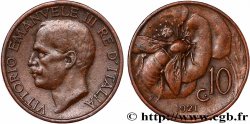 ITALIE 10 Centesimi Victor Emmanuel III 1921 Rome