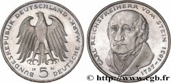 ALLEMAGNE 5 Mark Proof le baron Heinrich Friedrich Karl vom und zum Stein  1981 Karlsruhe