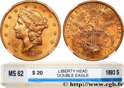 UNITED STATES OF AMERICA 20 Dollars  Liberty  1893 San Francisco