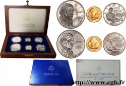 ÉTATS-UNIS D AMÉRIQUE Coffret 6 monnaies Proof et BU Bicentenaire de la Déclaration des droits de l homme 1993 Denver, San Francisco, West Point