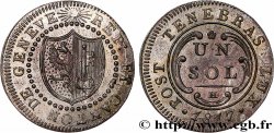 SUISSE - RÉPUBLIQUE DE GENÈVE 1 Sol 1817 