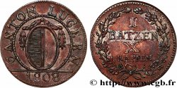SUISSE - CANTON DE LUCERNE 1 Batzen - X Rappen 1808  TTB+ 