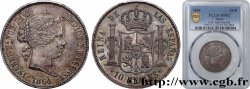 SPAIN - KINGDOM OF SPAIN - ISABELLA II 10 Reales  1864 Madrid