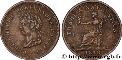 BRITISH TOKENS OR JETTONS 1 Penny - Trade Navigation (Canada) 1838 