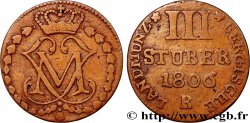 GERMANIA - BERGA 3 Stuber monogramme de Maximilien IV Joseph 1806 Düsseldorf