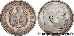GERMANY 5 Reichsmark Maréchal Paul von Hindenburg 1935 Karlsruhe - G