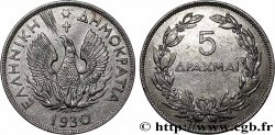 GRÈCE 5 Drachmes Phénix 1930 