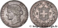 SUIZA 5 Francs Helvetia 1889 Berne