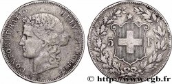 SUISSE 5 Francs Helvetia 1890 Berne