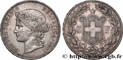 SCHWEIZ 5 Francs Helvetia 1890 Berne