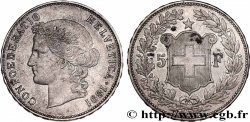 SUIZA 5 Francs Helvetia 1891 Berne