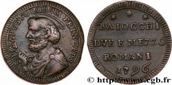 VATICAN ET ÉTATS PONTIFICAUX 2 1/2 Baiocchi St Pierre 1796 Rome