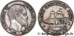DANISH WEST INDIES (VIRGIN ISLANDS) 5 Cents Frédéric VII 1859 