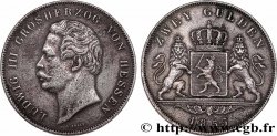 ALLEMAGNE - HESSE 2 Gulden Louis III de Hesse-Darmstadt  1855 