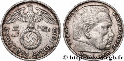 ALLEMAGNE 5 Reichsmark Maréchal Paul von Hindenburg 1936 Munich