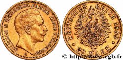 OR, PALLADIUM ET PLATINE INVESTISSEMENT 20 Mark Guillaume II 1889 Berlin TTB 