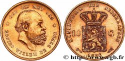 OR, PALLADIUM ET PLATINE INVESTISSEMENT 10 Gulden Guillaume III, 2e type 1876 Utrecht