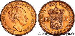 GOLD, PALLADIUM & PLATINUM INVESTMENT 10 Gulden 4e type Wilhelmina 1932 Utrecht