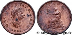 GRANDE-BRETAGNE - GEORGES III 1/2 Penny tête laurée 1806 Soho