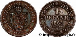 GERMANY - SAXONY 1 Pfennig 1865 Dresde AU 