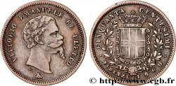 ITALY - KINGDOM OF ITALY - VICTOR-EMMANUEL II 50 Centesimi  1860 Florence