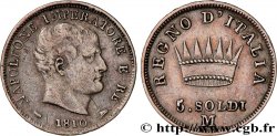 ITALY - KINGDOM OF ITALY - NAPOLEON I 5 Soldi 1810 Milan