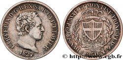 ITALY - KINGDOM OF SARDINIA - CHARLES-FELIX 50 Centesimi  1827 Turin