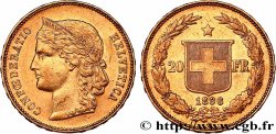 SWITZERLAND 20 Francs Helvetia 1896 Berne