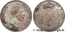 FILIPINAS 50 Centimos de Peso Alphonse XII 1883 Manille