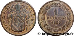 ITALY - PAPAL STATES - PIUS IX (Giovanni Maria Mastai Ferretti) 1 Baiocco an V 1850 Rome